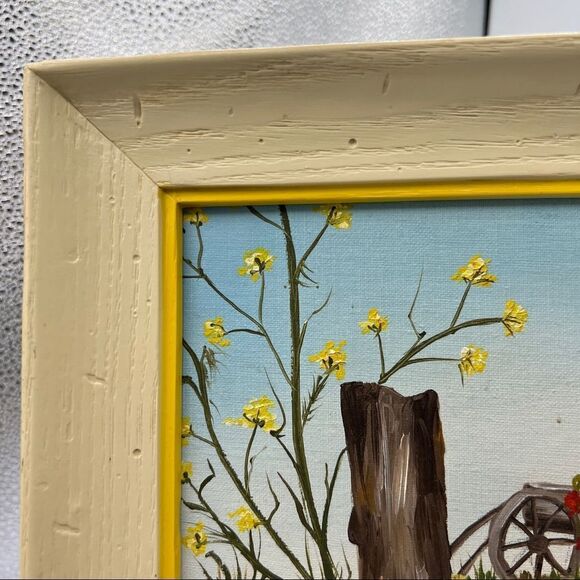 Spring Summer Season Art Painting Hillside Hobbiest piece Country Side framed - Picture 2 of 8